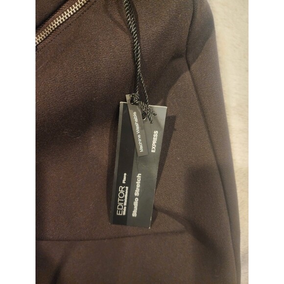 Express Black Studio Stretch Editor Stretch Pants Flared Size 8R - Picture 3 of 8